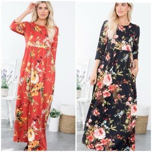 P & Rose  Orange Maxi